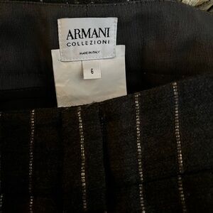 Armani Collezioni Soft Grey Pinstripe Dress Pants